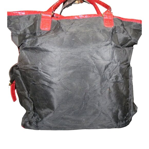 ED HARDY by Christian Audigier Y2K Mermaid Black Canvas & Patent Leather Trim & - Picture 3 of 12